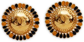 Chanel 1980-2000s CC Mark clip-on earrings - Gold
