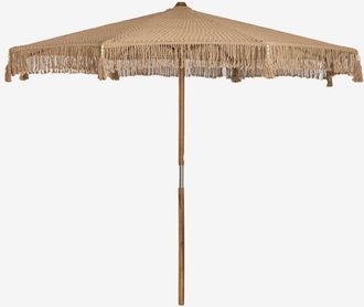 Sklum Sombrilla En Madera De Teca Y Algod&oacute;n Tongariki Sklum