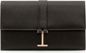 Tom Ford Tassen, Dames, Zwart, ONE Size, Leer, Grain Leather Wallet on Strap