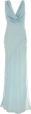 Andamane Light Blue Stretch Georgette Minerva Long Dress