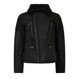 Belstaff Mens Fraser Leather Jacket in Black - Size X-Small