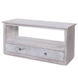 Hhg Nunca Usado] Mesa De Centro Mesa De Sal&oacute;n Mesa Auxiliar, Aspecto Shabby, Vintage, Blanca