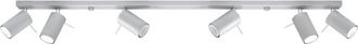 Wonderlamp L&aacute;mpara de techo de metal gris con 6 focos orientables
