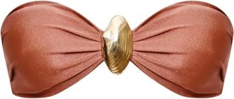 PatBo seashell detail bikini top - Brown