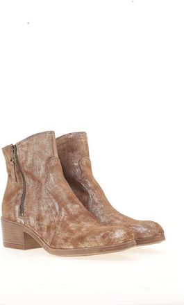 Mjus Bottines in leer met rits