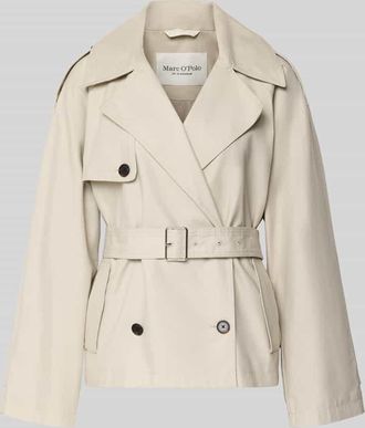 Marc O'Polo Regular Fit Trenchcoat aus Baumwoll-Lyocell-Mix in Beige, Gr&ouml;&szlig;e 34