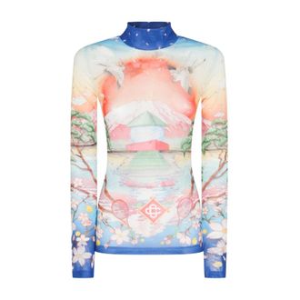 Casablanca Stijlvol T-shirt met Wpf 25Jtp 02802 - Dames - Longsleeves - Veelkleurig - XS - Tops