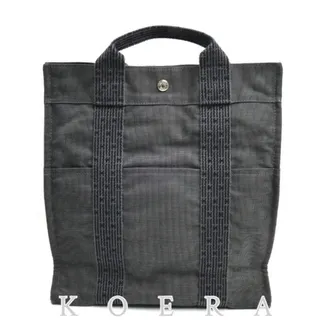Herm&egrave;s Gray Nylon Backpack (Pre-Owned)