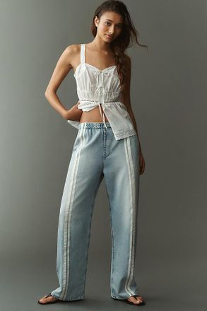 Rag & Bone Logan Featherweight Pull-On Wide-Leg Jeans