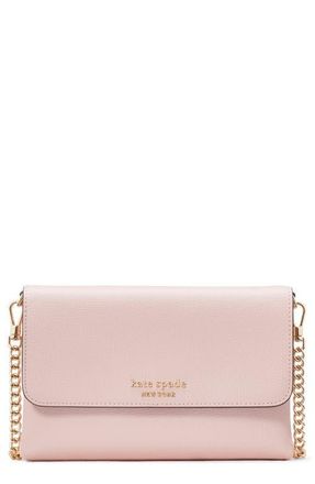 Kate Spade New York carlyle leather wallet on a chain in Crepe Pink at Nordstrom