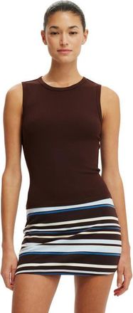 Cotton On Womens Honey Skort in Florence Stripe Dark Oak at Nordstrom, Size Xxx-Small