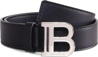 Balmain Belts, unisex, Black, Size: 3XL Logo Buckle Belt