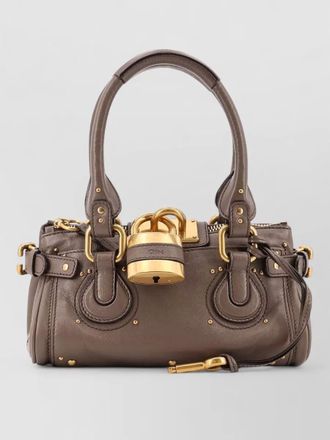 Chlo&eacute; shoulder bag gold tone hardware studs