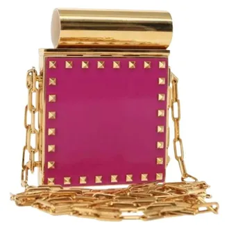Valentino Pre-owned Metalen Crossbodytas - Dames - Pre-owned - Roze - Maat: ONE Size