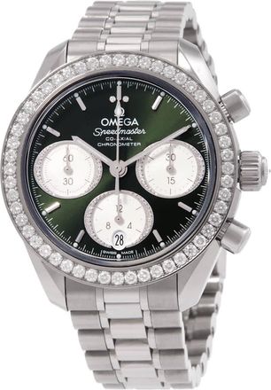 Omega Speedmaster Chronograph Automatic Green Dial Watch 324.15.38.50.60.001