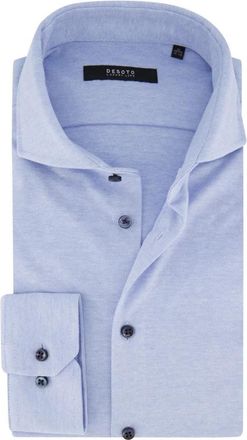 DeSoto Lichtblauwe Overhemdjurk - Heren - Casual Overhemden - Blauw - 3XL - Katoen - Overhemden