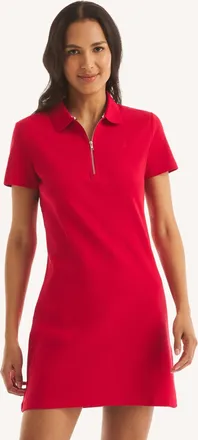 Nautica Womens Zip-Up Deck Polo Dress
