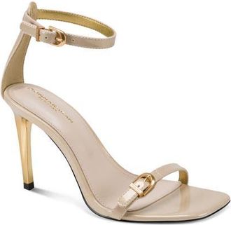 DKNY Pryce Ankle Strap Sandal in Beige/Gold at Nordstrom, Size 6.5