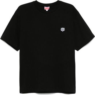 Kenzo Black Happy Tiger Print T-Shirt
