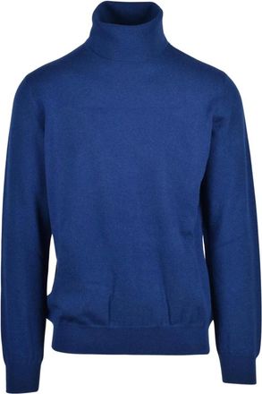 Alpha Studio Truien & Vesten, Heren, Blauw, XL, Kasjmier, Dolcevita Turtleneck