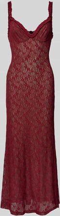 Bardot Bardot Midikleid aus Spitze Modell ALEGRA in Bordeaux, Größe 34
