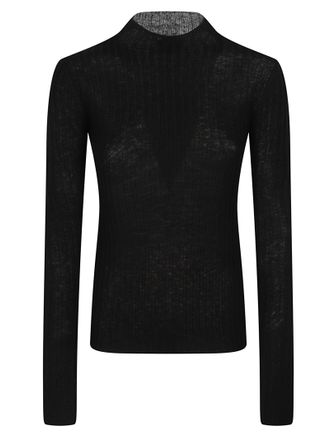 Pinko Muggito Round Nek Cropped Wool Sweater