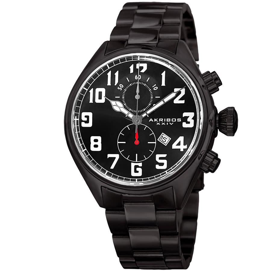 Akribos XXIV Chronograph Black Dial Mens Watch AK625YGB from 