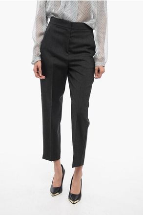 Chloé Front-pleated Pants with Hopsack Motif size 40