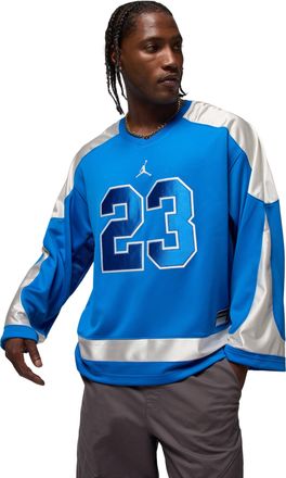 Nike Jordan Air Jordan Brooklyn Oversized-Fit Jersey Sport Blue Sail HV0109-459