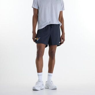 New Balance Uomo Valencia Marathon RC Essential Short 5 in Blu, Politessuto, Taglia XL