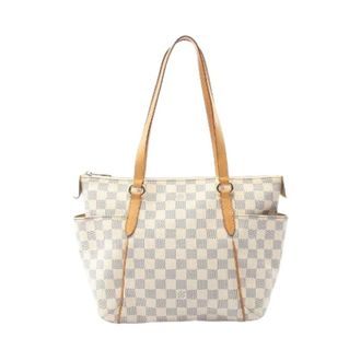 Louis Vuitton Pre-owned Shoulder Bags, female, Beige, Size: ONE SIZE Pre-owned Totally Damier Azur Tote Bag