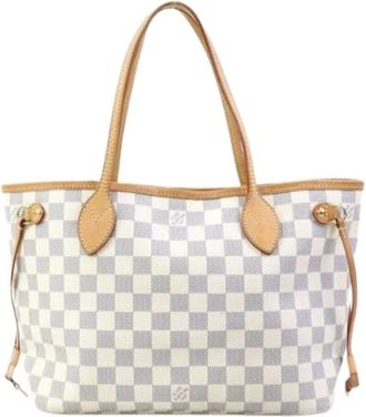 Louis Vuitton Pre-owned Tote Bags, female, White, Size: ONE SIZE Pre-owned Vintage Damier Azur Tote Bag