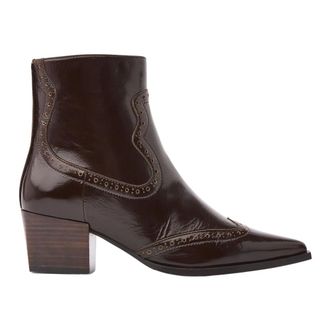 VIA VAI Schoenen, Dames, Bruin, 40 EU, Leer, Kate Neil Enkellaarsjes