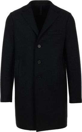 Harris Wharf London Boxy Coat Collectie - Heren - Mantel - Blauw - M - Jassen