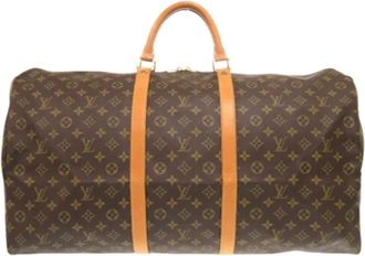 Louis Vuitton Tweedehands Canvas handtassen - Heren - Vintage Weekendtas - Bruin - ONE Size - Vintage