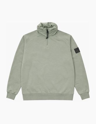 Marshall Artist Mens Marshall Artist Stanford Quarter Zip Hoodie Sage - Size: 42