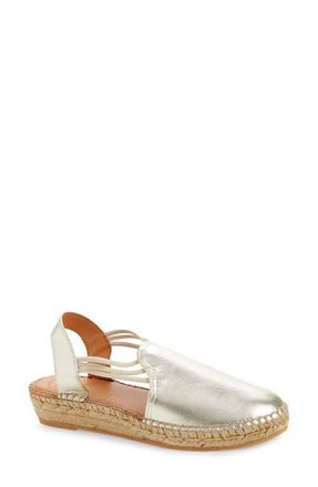 Toni Pons Noelia Espadrille Slip-On in Platinum Leather at Nordstrom, Size 5.5-6Us