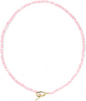 Kendra Scott Womens Sylvia Strand Necklace In Gold Pink Chalcedony