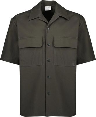 Courr&egrave;ges Skate Katoenen Shirt - Heren - Korte mouwen Overhemden - Grijs - L - Katoen - Overhemden