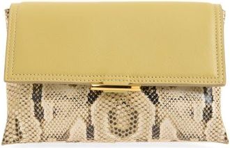 Wandler Ida Trio Colorblock Leather Clutch in Island Python Mix at Nordstrom