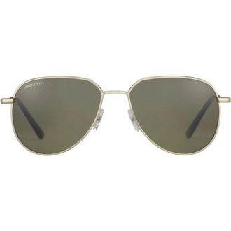 Serengeti Eyewear Haywood Thin Metal Frame Sunglasses with Gold Finish