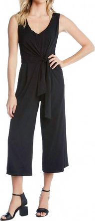 Karen Kane Tie-Front Jumpsuit In Black