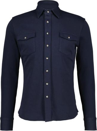 Profuomo Heren, Jassen, Blauw, Maat: XL Katoen