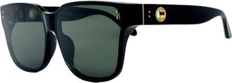 Linda Farrow Gedurfde Vierkante Zonnebril Zwart/Grijs - Dames - Zonnebrillen - Zwart - ONE Size - Accessoires