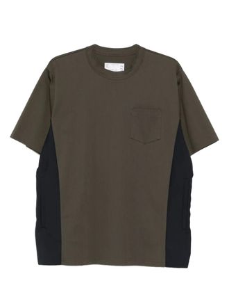 sacai panelled pocket T-shirt - Green