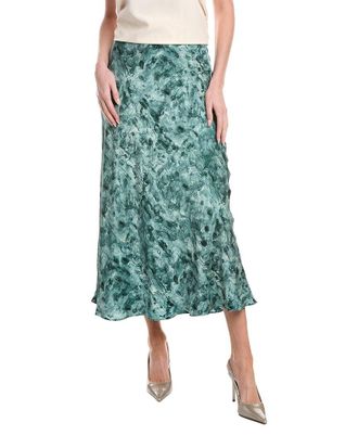 Lafayette 148 New York Bias Cut Flared Silk-Blend Maxi Skirt