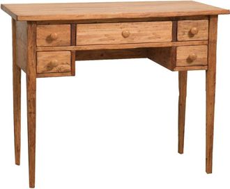 Biscottini International Biscottini - Mesita Escritorio De Colgar De Madera Maciza De Tilo Acabado Con Efecto Natural