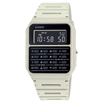 Casio Mens Vintage Calculator Watch with White Band - CA-53WF-8BCF