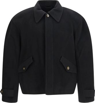 S&eacute;fr Relaxed Wool Jacket - Heren - Jassen - Zwart - Maat: M Wol