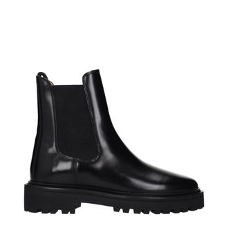 Isabel Marant Black Leather Ankle Womens Boots